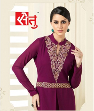 georgette long kurtis