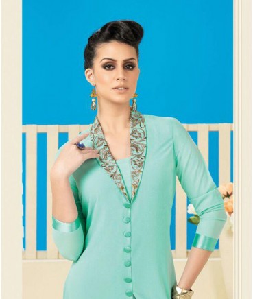 georgette long kurtis